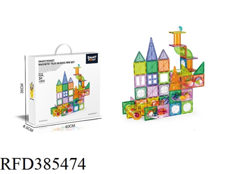 COLOR WINDOW MAGNETIC SHEET PIPE 119PCS