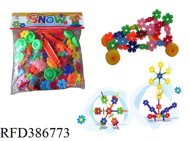 3.3CM SNOWFLAKE WITH SHAFT 212PCS