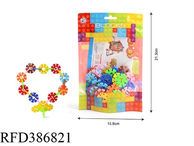 3CM ROUND SNOWFLAKES ABOUT 72 PIECES