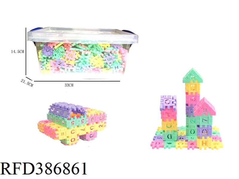 ABOUT 480 BLOCKS IN THE SHAPE OF A CUBE HOUSE