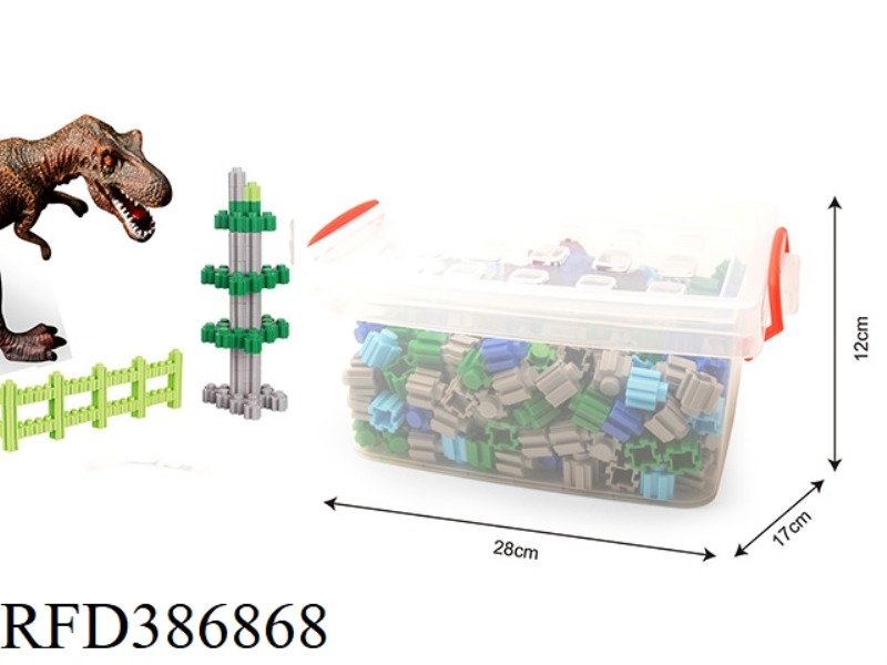ABOUT 482 PIECES OF DIAMOND BLOCKS WITH 2 DINOSAURS
