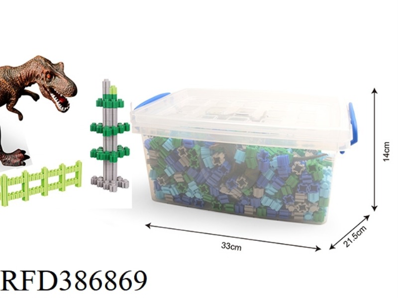 ABOUT 963 PIECES OF DIAMOND BLOCKS WITH 3 DINOSAURS