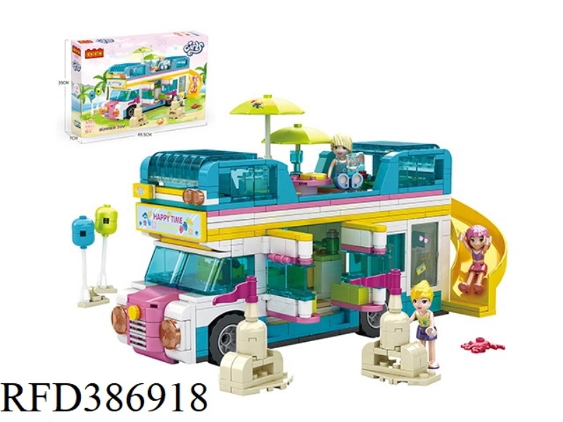 PUZZLE BLOCKS/SMALL PARTICLES/SUMMER GIRL SERIES/SUMMER GIRL HAPPY CARAVAN 550PCS