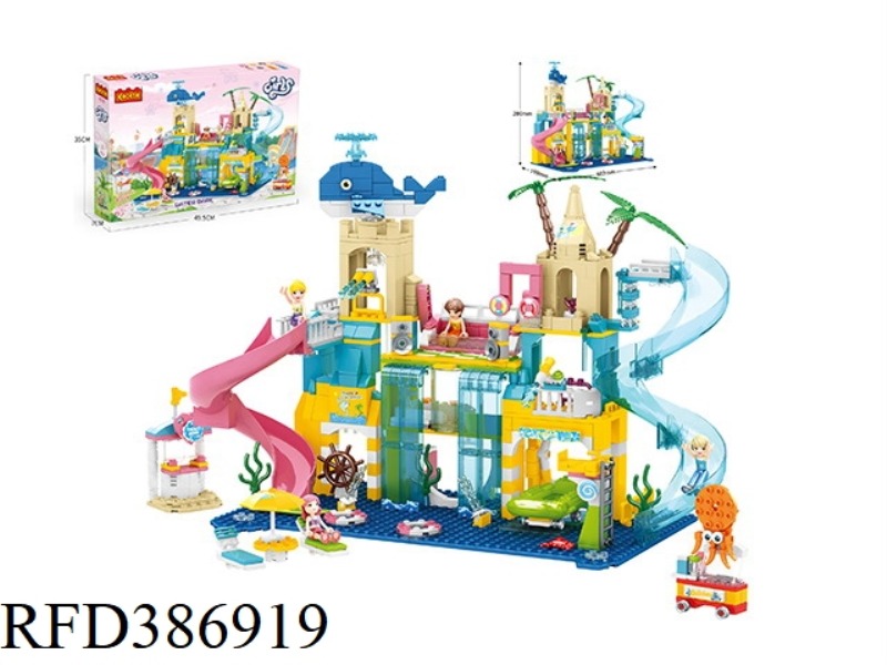 PUZZLE BLOCKS/SMALL PARTICLES/SUMMER GIRL SERIES/HAPPY WATER AMUSEMENT PARK 715PCS