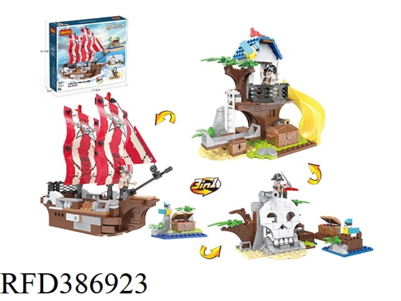 PUZZLE BLOCKS/SMALL PARTICLES/CREATIVE 1 CHANGE 3 / 260PCS PIRATE SERIES