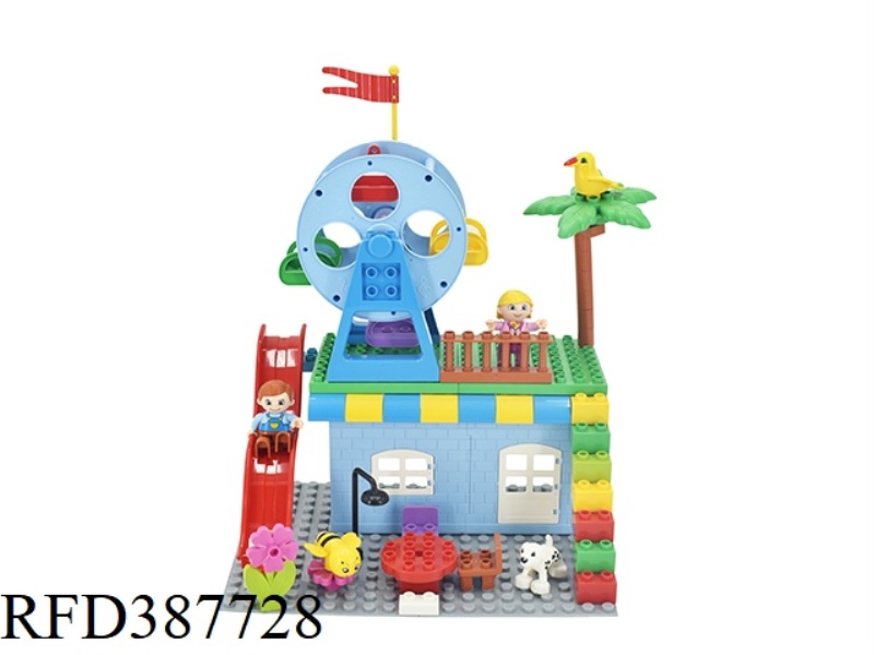 DIY BUILDING MAIL VILLA PARK 68PCS (INCLUDING THE SUBSTRATE)