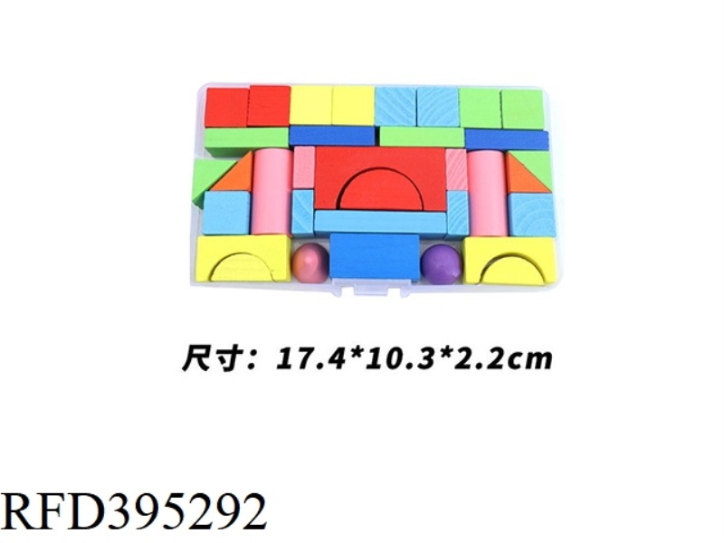 SMALL CASTLE GEOMETRIC BUILDING BLOCKS (34PCS INSTALLED)