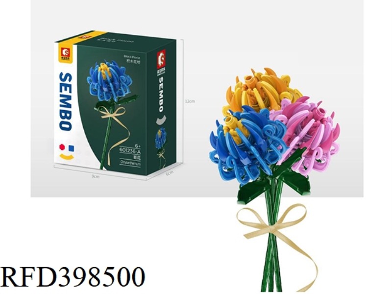 CHRYSANTHEMUM (BLUE, YELLOW, ROSE RED)
