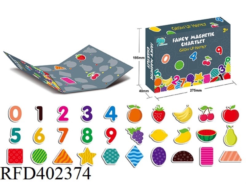 FRUIT NUMBER MAGNET TRI-FOLD BOOK PUZZLE