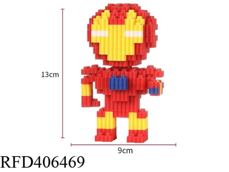 IRON MAN (SMALL BOX OF SMALL PARTICLES ASSEMBLED BUILDING BLOCKS) 411PCS