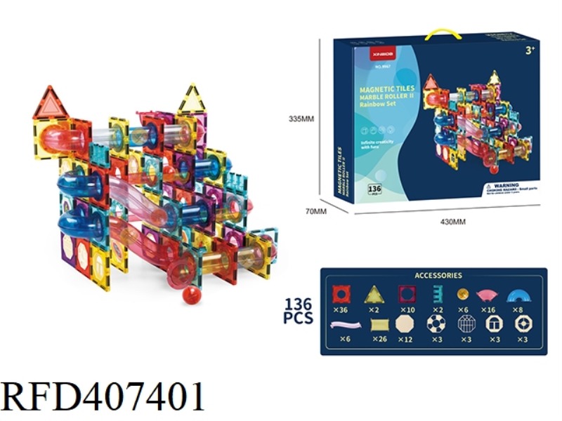 LARGE MAGNETIC TILES SERIES 136PCS