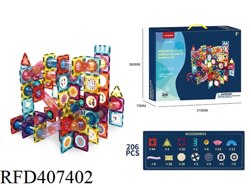 LARGE MAGNETIC TILES SERIES 206PCS
