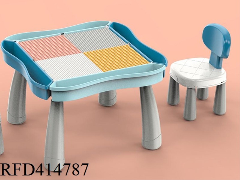 ONE TABLE AND ONE CHAIR, WITH 100 PARTICLES FOR LARGE PARTICLES AND 200 PARTICLES FOR SMALL PARTICLE