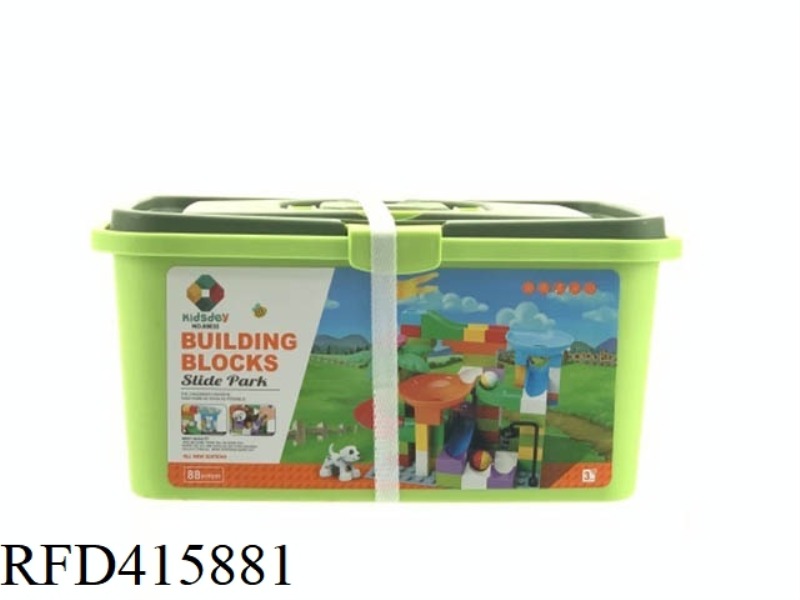 DIY BLOCKS VARIETY SLIDE 88PCS (INCLUDING BOTTOM PLATE)