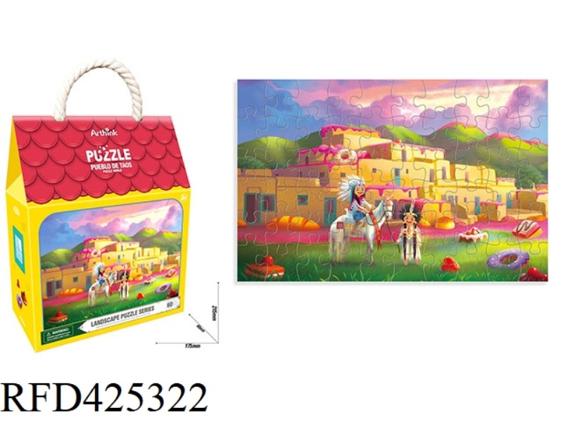 PUZZLES TAOS INDIAN VILLAGE (60PCS)