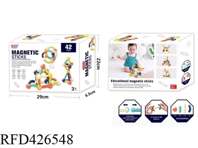 PUZZLE ASSEMBLY MAGNETIC ROD (42PCS)