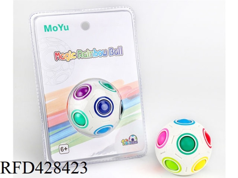 MAGIC RAINBOW BALL 12 HOLES WHITE ENGLISH