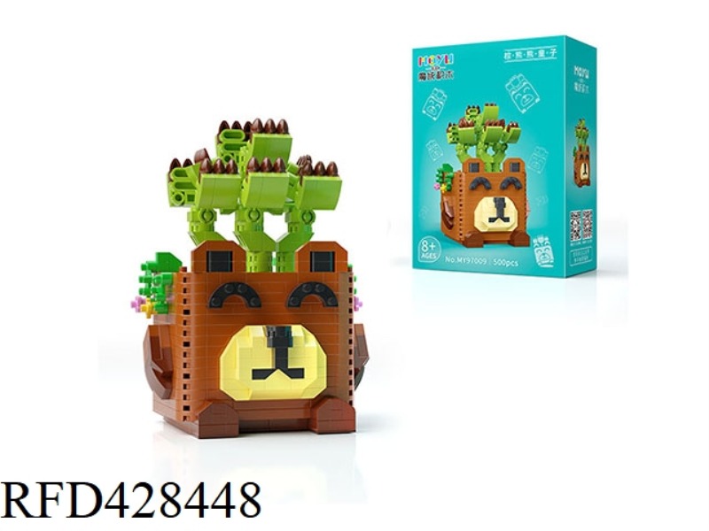 BROWN BEAR BOY SUCCULENT POTTED PLANT (520PCS)