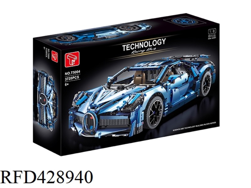 1:8 STATIC BUGATTI ELECTROPLATING VERSION (BLUE) (SINGLE) 3728 PCS