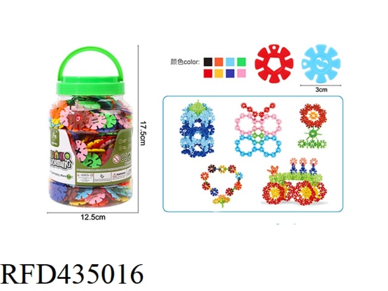 3CM ROUND SNOWFLAKES ABOUT 500