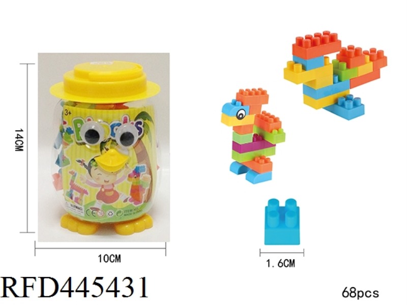 PUZZLE BUILDING BLOCKS (68PCS)