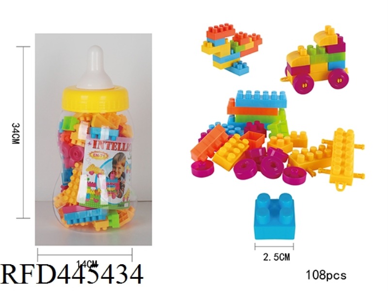 PUZZLE BUILDING BLOCKS (108PCS)