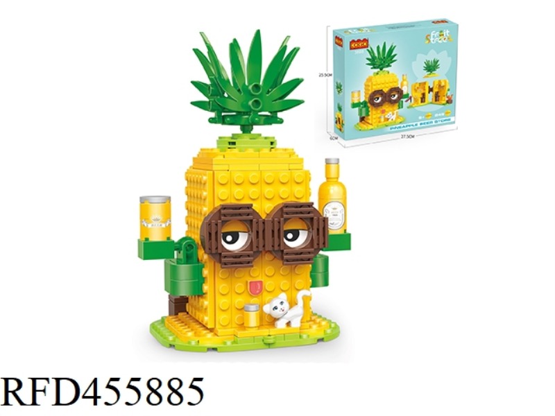 PUZZLE BUILDING BLOCKS/FRUIT STREET SERIES/PINEAPPLE BEER SHOP 249PCS