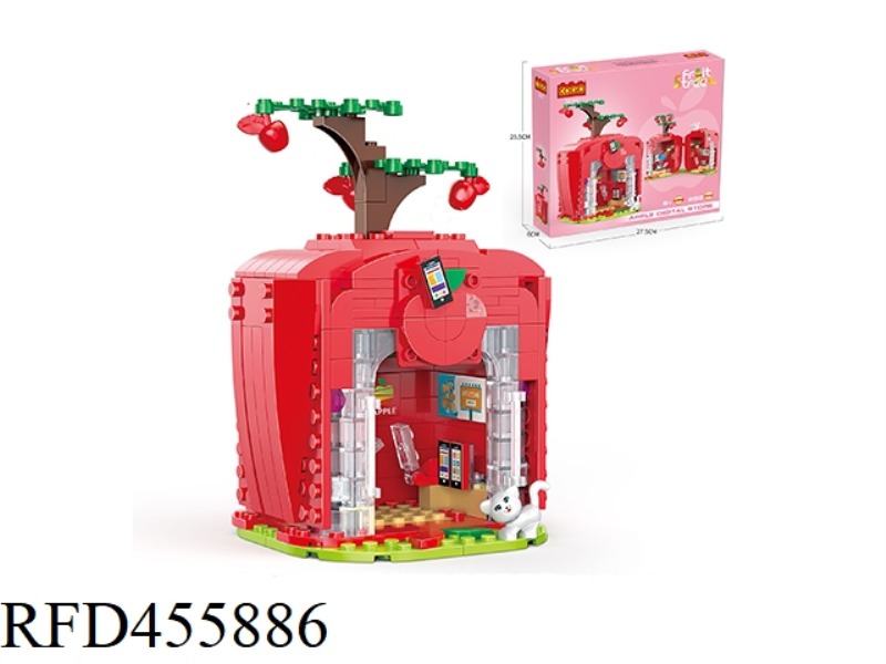 PUZZLE BUILDING BLOCKS/FRUIT STREET SERIES/APPLE DIGITAL STORE 255PCS