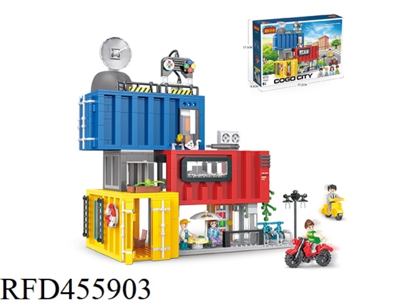 PUZZLE BUILDING BLOCKS/CITY SERIES/FASHION CONTAINER HOTEL 794PCS