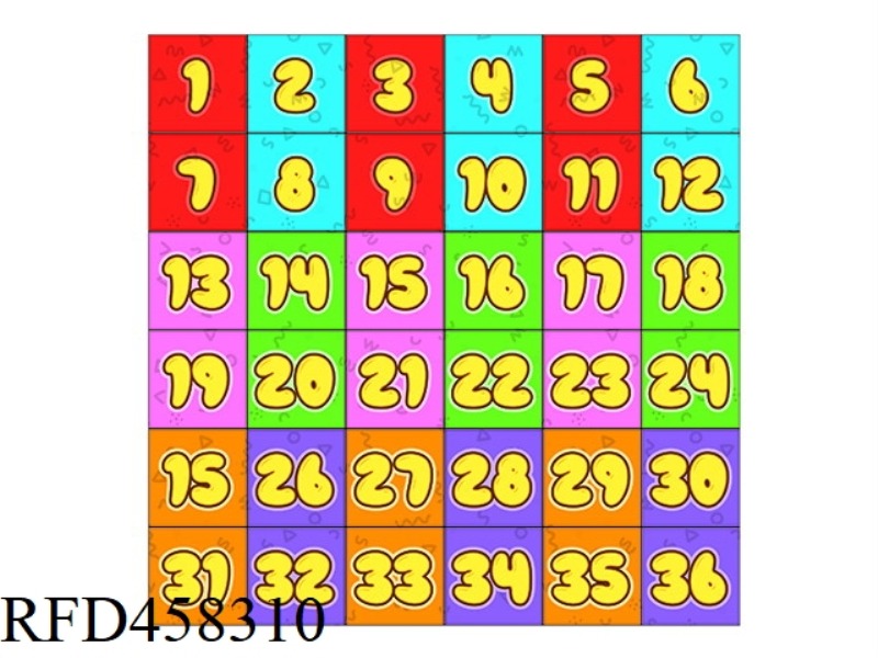 36 PIECES OF BUILDING BLOCK PUZZLE