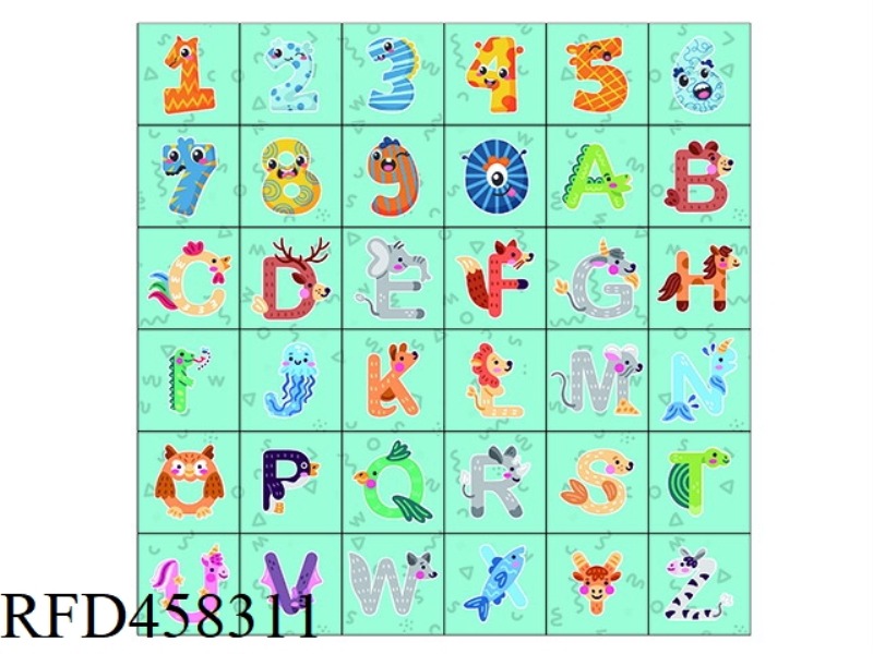 36 PIECES OF BUILDING BLOCK PUZZLE