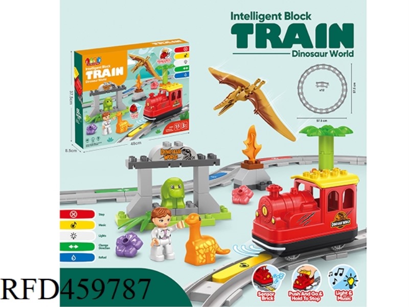 INTELLIGENT STEAM TRAIN - DINOSAUR WORLD 55PCS