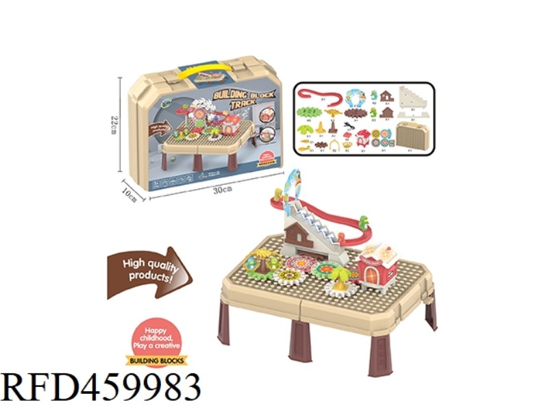 ELECTRIC SPLICING GEAR PENGUIN STAIR CLIMBING BLOCK TABLE & BLOCK STORAGE BOX