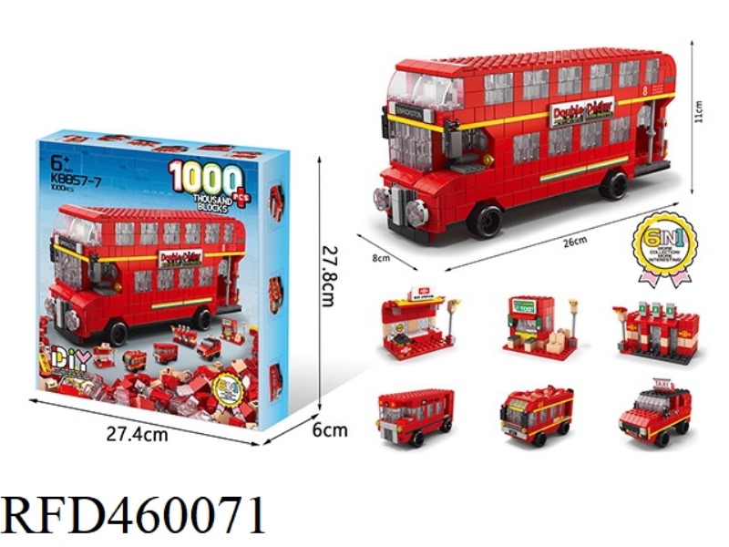 DOUBLE DECKER BUS 1000PCS