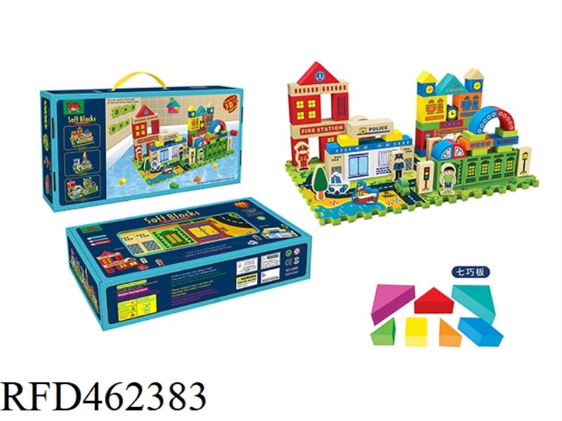 EVA WATER CITY COLOR PRINTING 108PCS SOFTWARE BUILDING BLOCKS