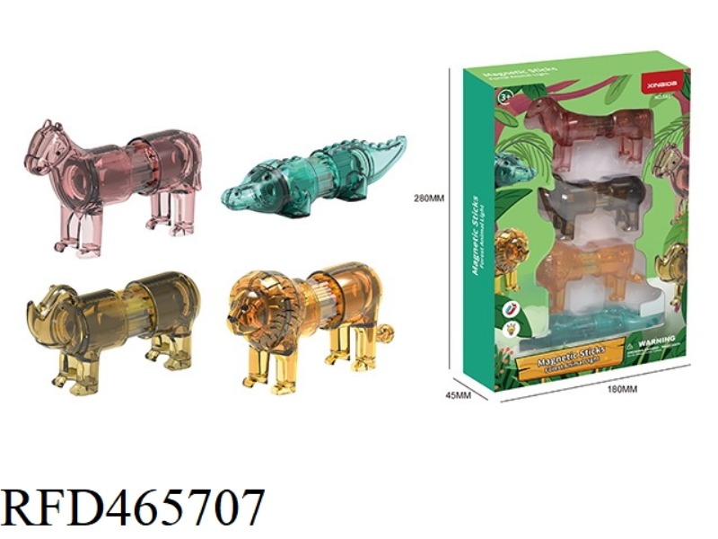 MAGNETIC CRYSTAL LIGHT ANIMALS 12PCS