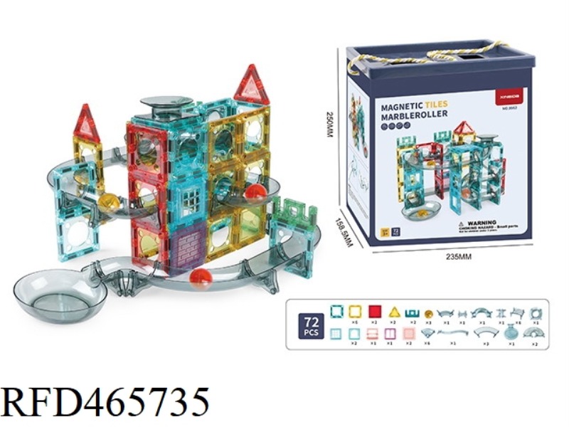 COLOR WINDOW MAGNETIC TRACK 72PCS
