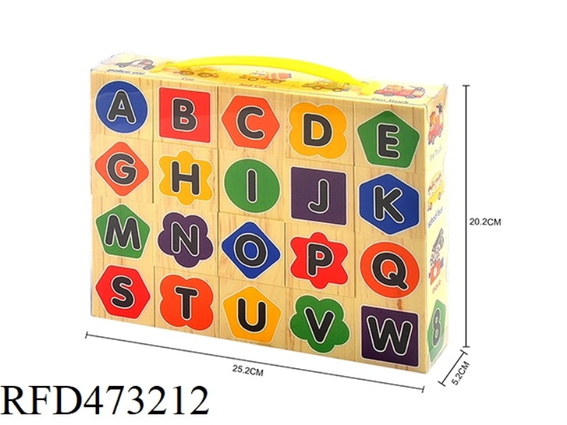 20 PIECES OF EVA WOOD GRAIN BUILDING BLOCK ENGLISH NUMBER RECOGNITION MAP