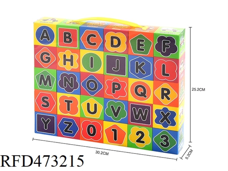 30 PIECES OF EVA BUILDING BLOCK ENGLISH NUMBER RECOGNITION MAP