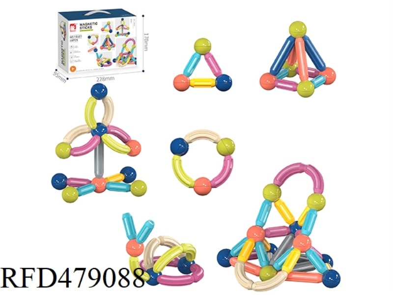 MAGNETIC ROD BUILDING BLOCK 60PCS