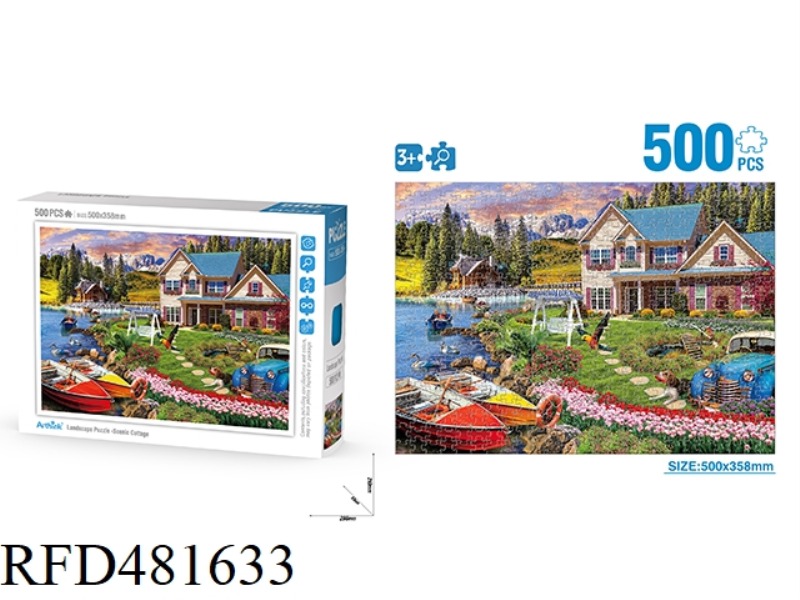 PUZZLE PUZZLE LANDSCAPE SERIES GORGEOUS MANOR PIECES: 500PCS