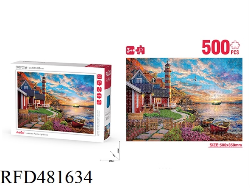 PUZZLE PUZZLE LANDSCAPE SERIES GARDEN BY THE BAY VILLAS PIECES: 500PCS