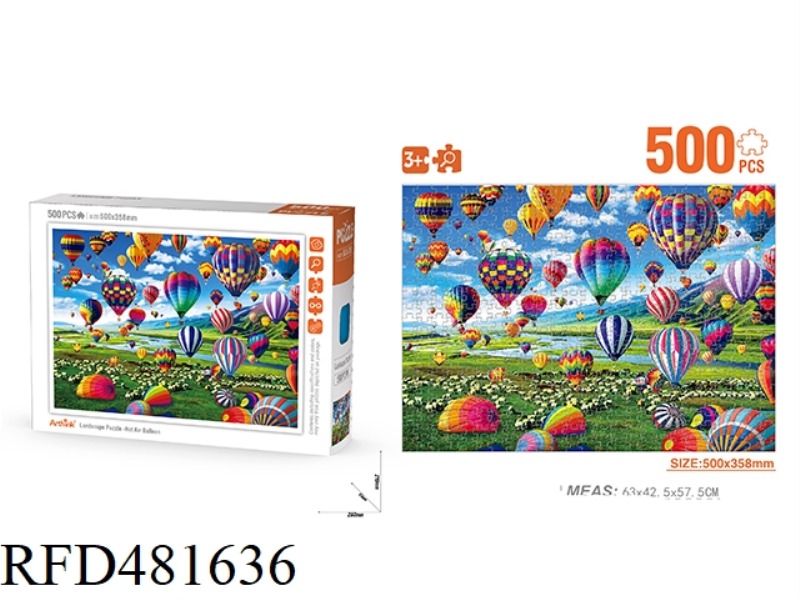 PUZZLES LANDSCAPE SERIES COLORFUL HOT AIR BALLOONS PIECES: 500PCS