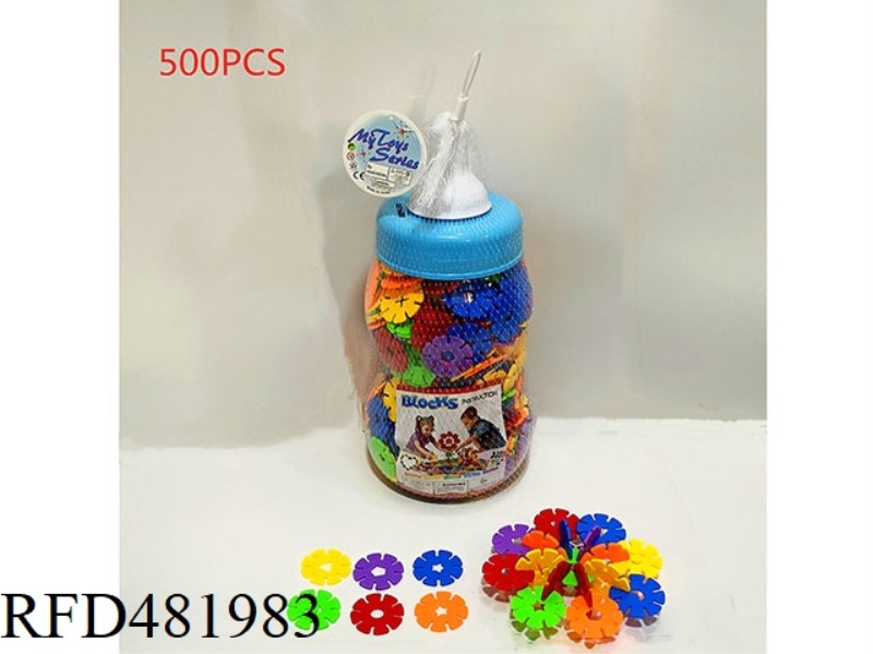 PUZZLE BLOCK SNOWFLAKES (RED, BLUE, GREEN, YELLOW, ORANGE, PURPLE) (500PCS)