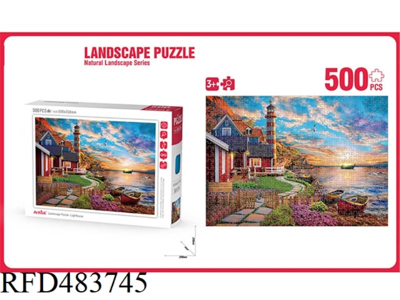 PUZZLE PUZZLE LANDSCAPE SERIES BAY GARDEN VILLA (500PCS)