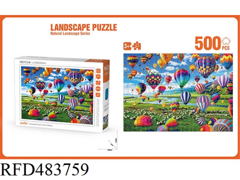 PUZZLE PUZZLE LANDSCAPE SERIES COLORFUL HOT AIR BALLOON (500PCS)