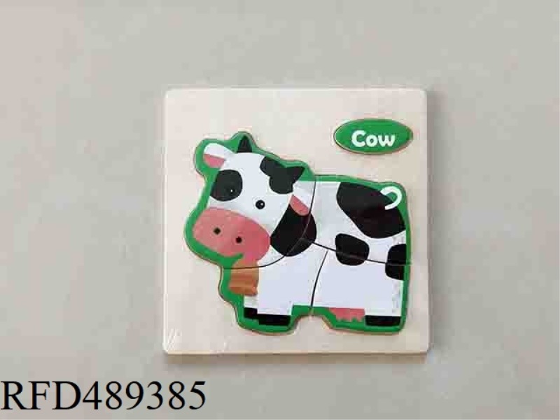 WOODEN 3D JIGSAW PUZZLE - COW