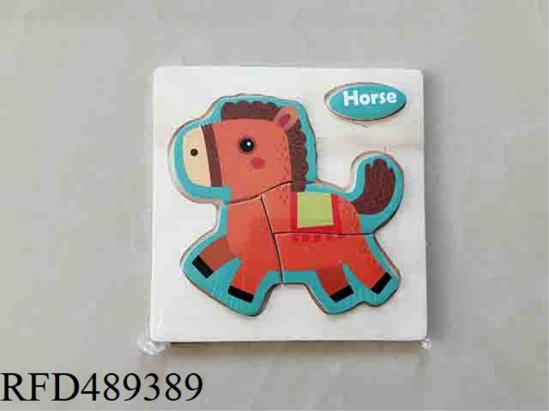 WOODEN 3D JIGSAW PUZZLE - PONY