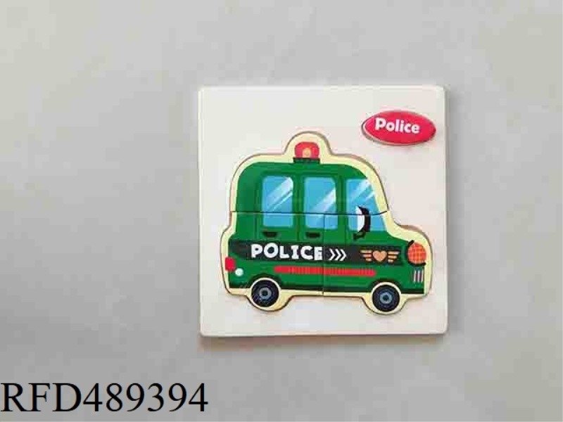 WOODEN 3D PUZZLE. - POLICE CAR