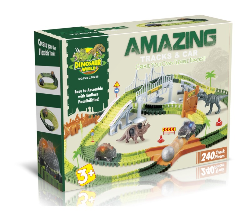 240PCS DINOSAUR RAILCAR